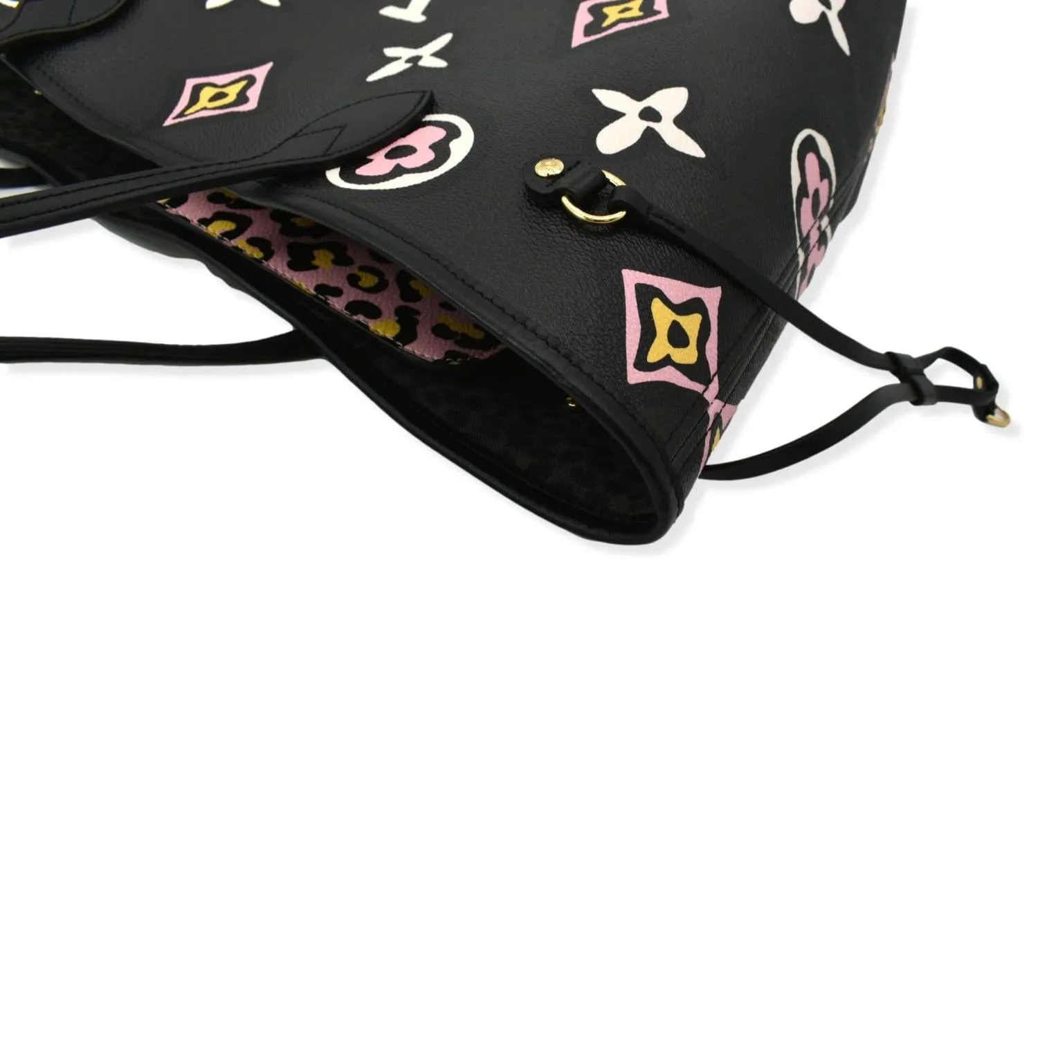 Louis Vuitton Neverfull MM Wild At Heart Monogram Giant Tote Bag Black