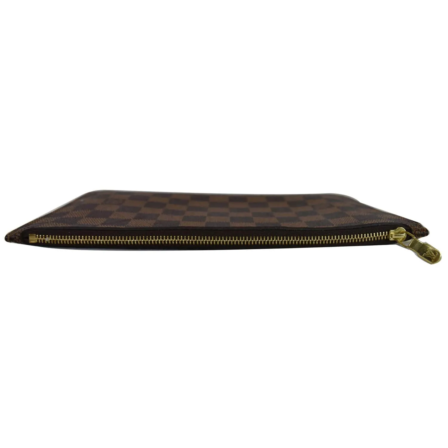 LOUIS VUITTON Pochette Wristlet Pouch Damier Ebene Neverfull MM Brown