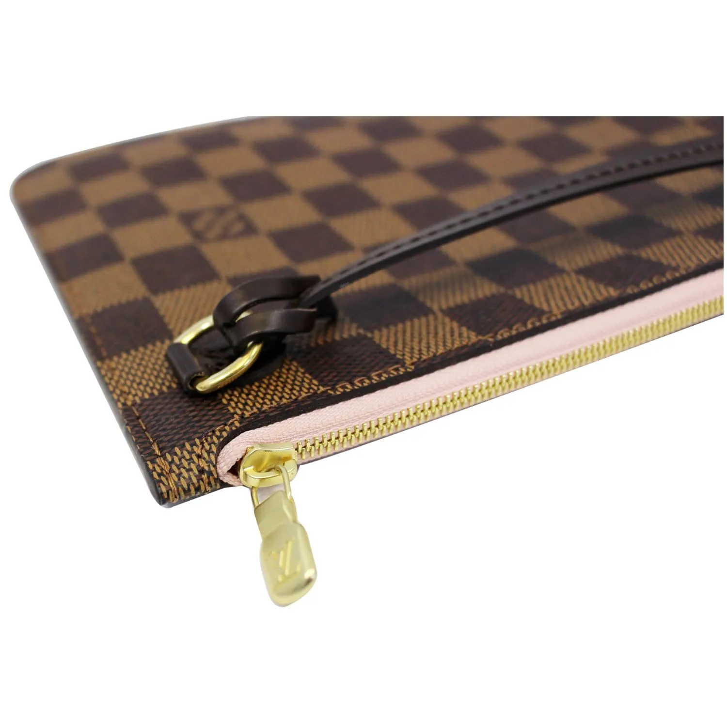 LOUIS VUITTON Pochette Wristlet Pouch Damier Ebene Neverfull MM