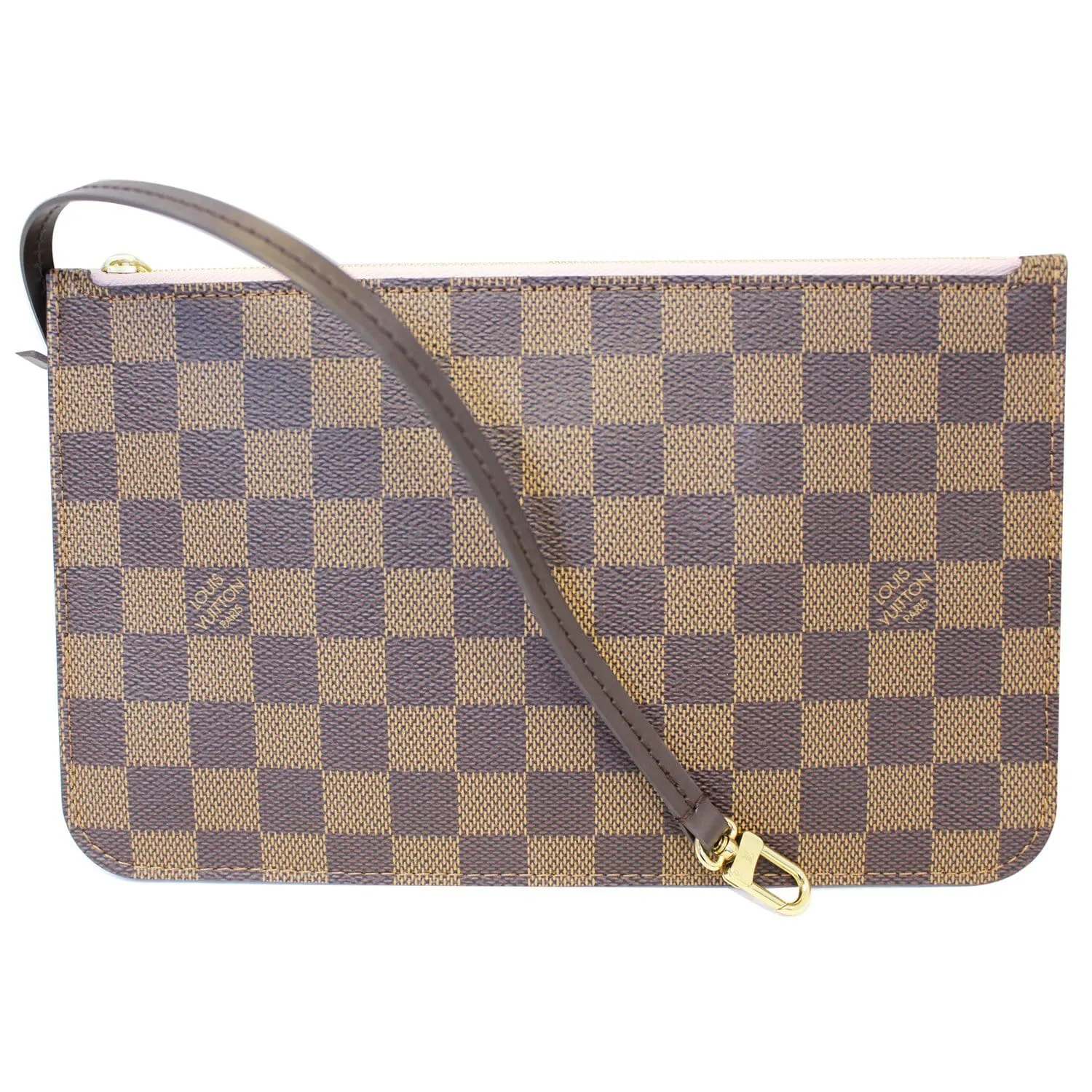 LOUIS VUITTON Pochette Wristlet Pouch Damier Ebene Neverfull MM