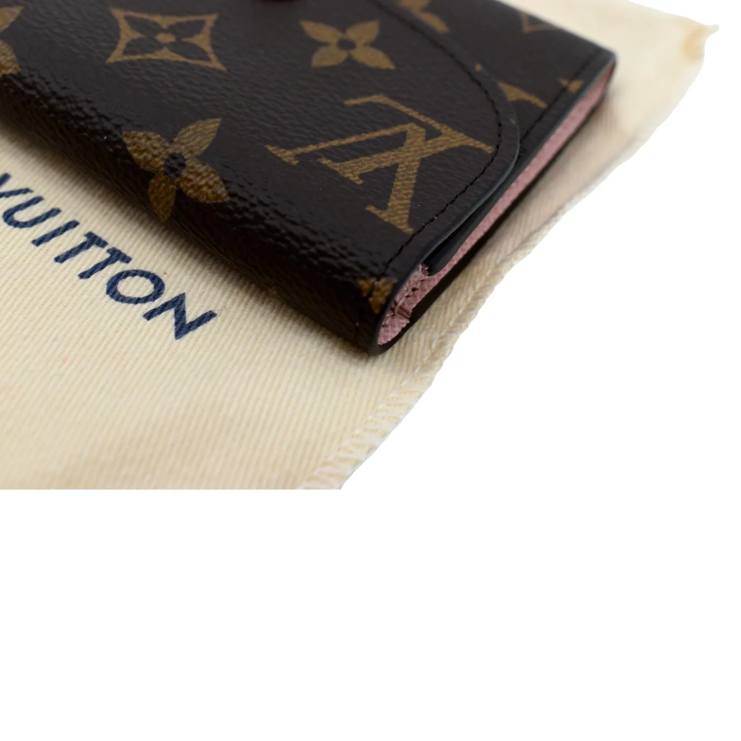 LOUIS VUITTON Rosalie Monogram Canvas Coin Wallet Rose Ballerine
