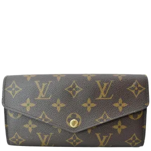 LOUIS VUITTON Sarah Monogram Canvas Wallet Brown