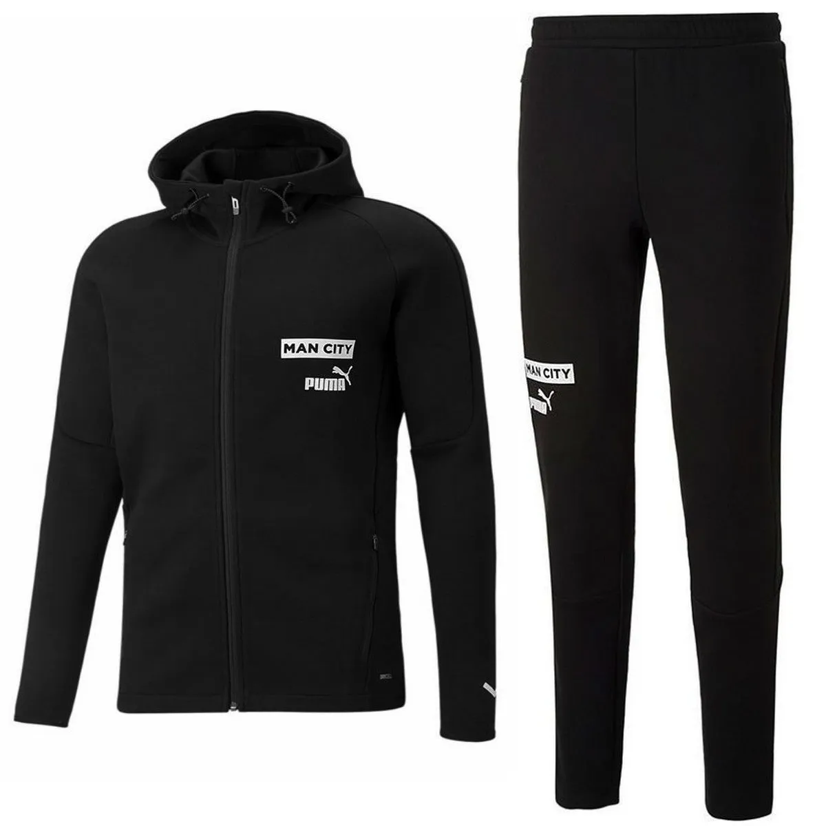 Manchester City black Casual hooded presentation tracksuit 2022/23 - Puma