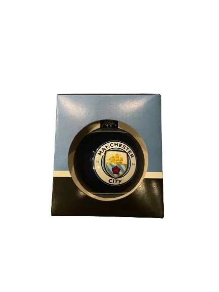 Manchester City Glass Bauble