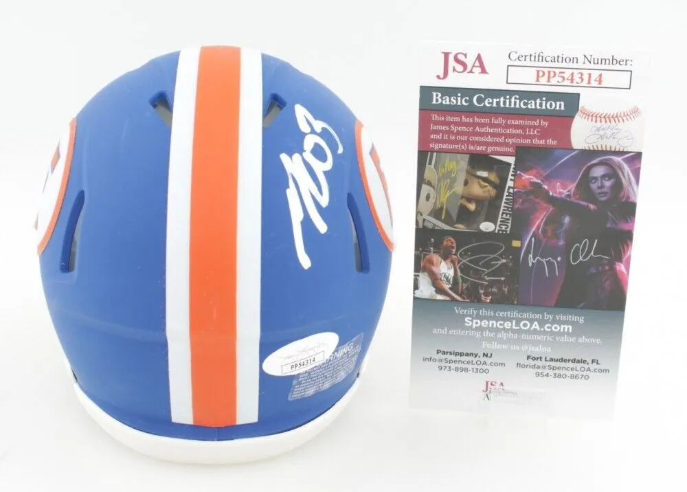 Marco Wilson Signed Florida Gators Throwback Mini Helmet (JSA COA) Cardinals DB
