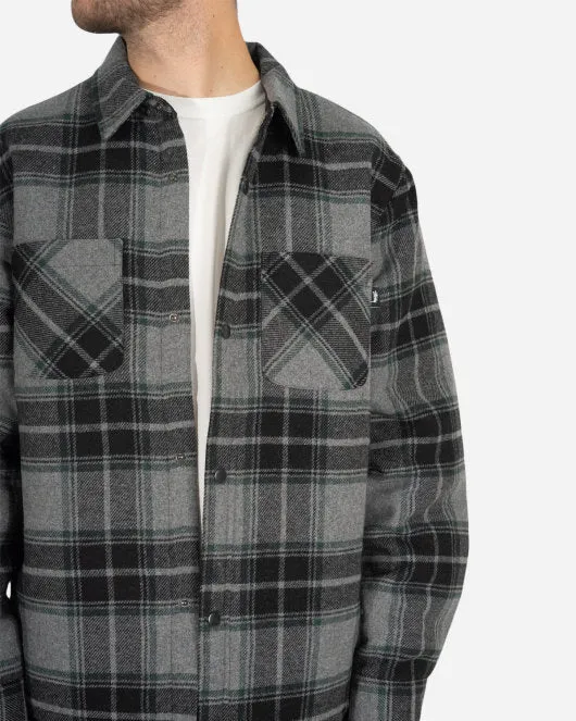 Max Plaid Quilted Shirt - Grey