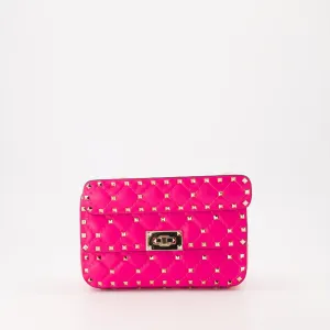 Medium Pink Rockstud Spike Bag