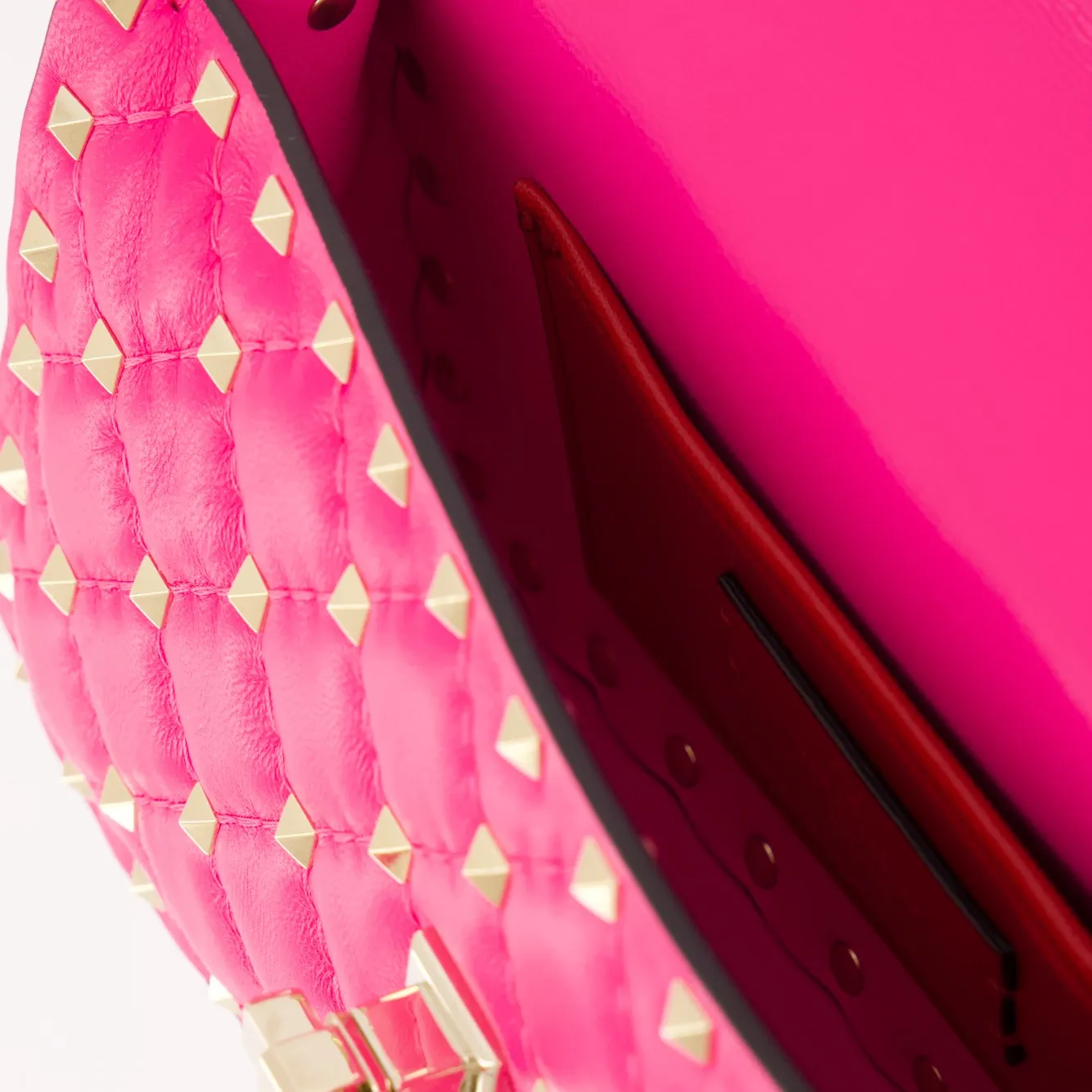 Medium Pink Rockstud Spike Bag