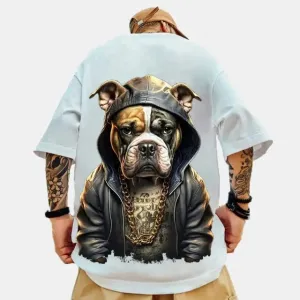 Men's casual short-sleeved t-shirt Street chic print by Harajuku