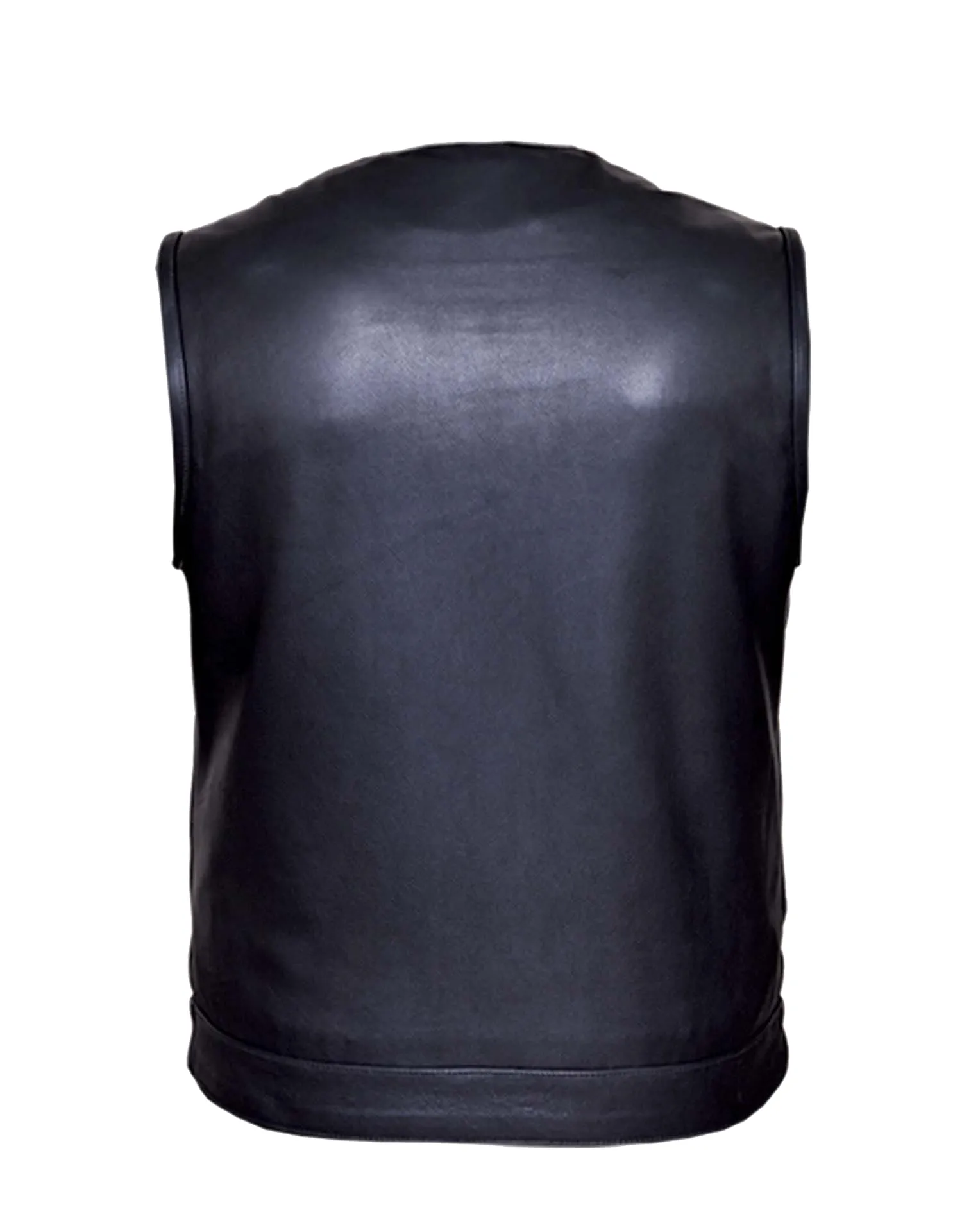 Men's Premium SOA Style Collarless Motorcycle Club Vest