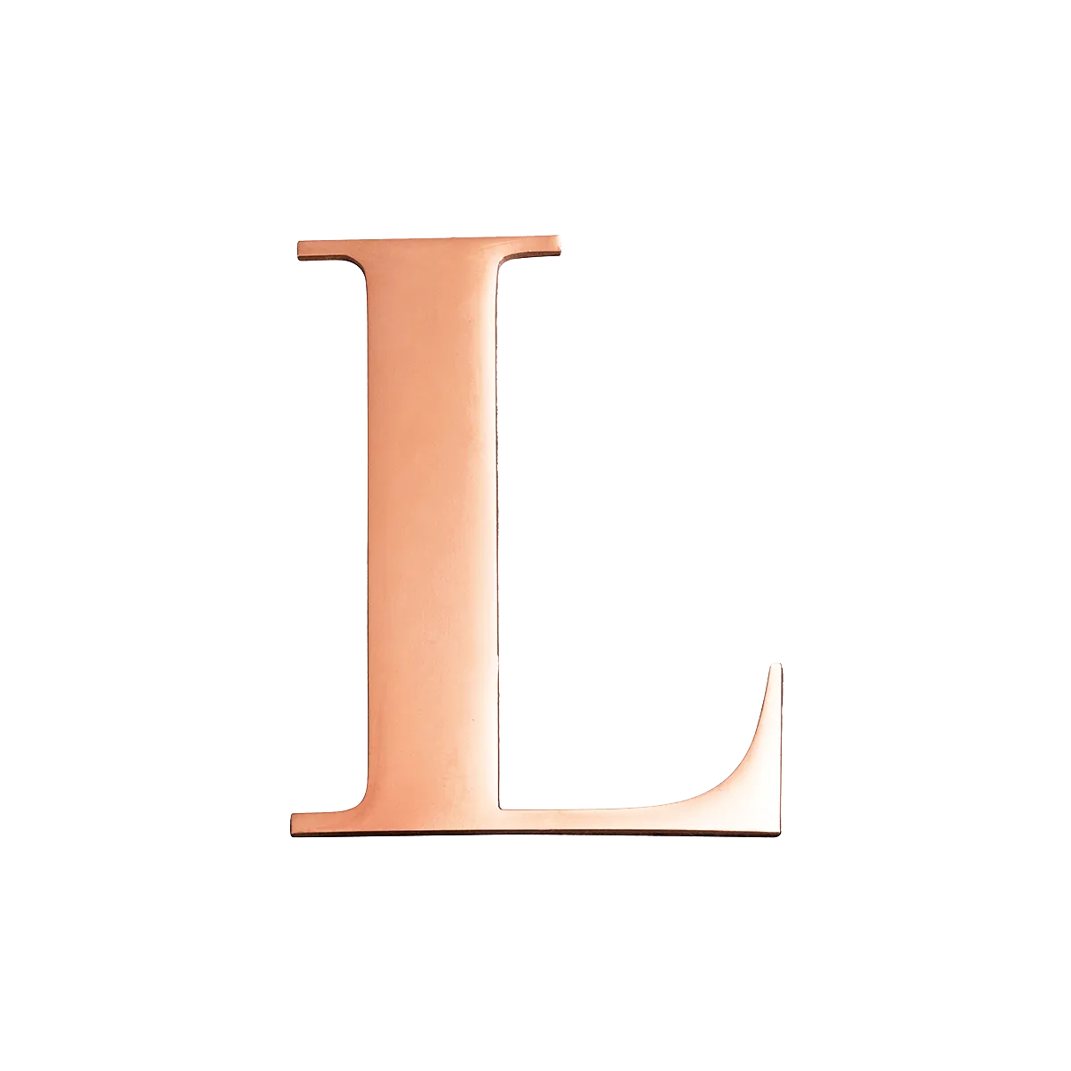 Metal Letter Key Ring (Rose Gold)