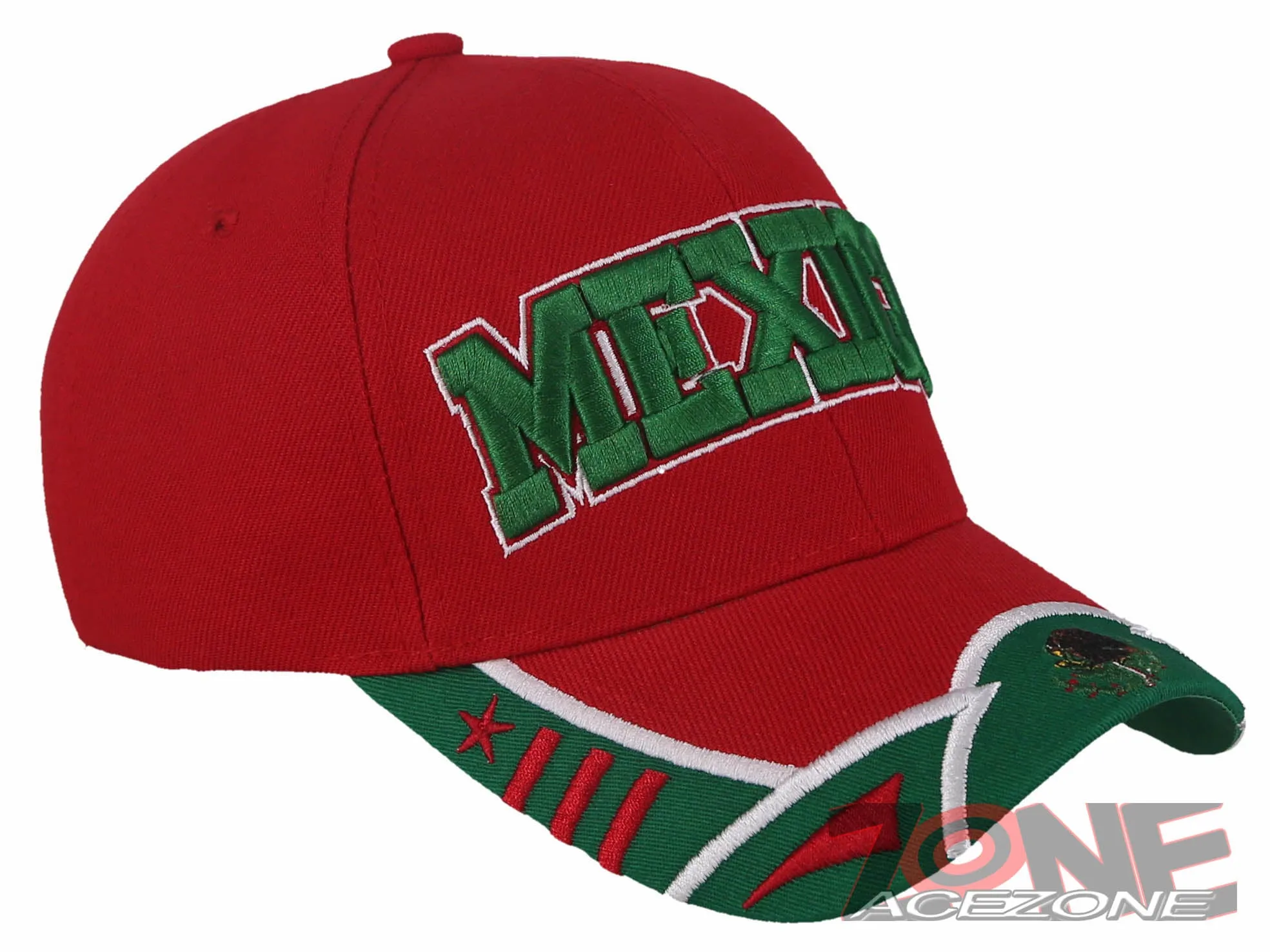 MEXICO MEXICAN BASEBALL CAP HAT RED