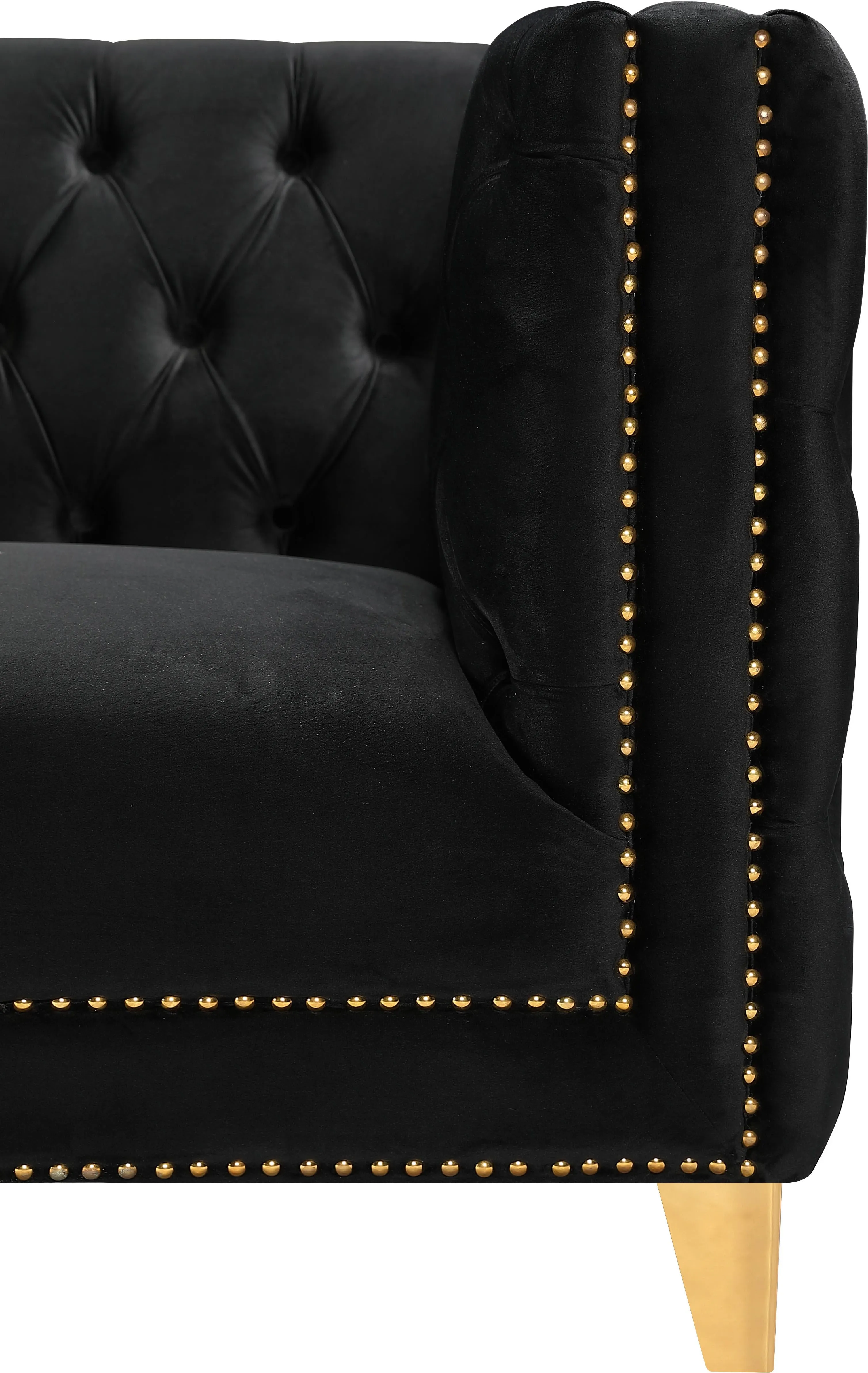 Michelle Black Velvet Chair