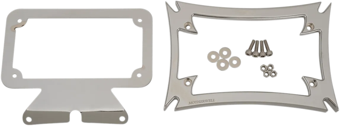 Motherwell MWL-862-CH-OR1 Maltese License Plate Frame with Backing Plate - Chrome