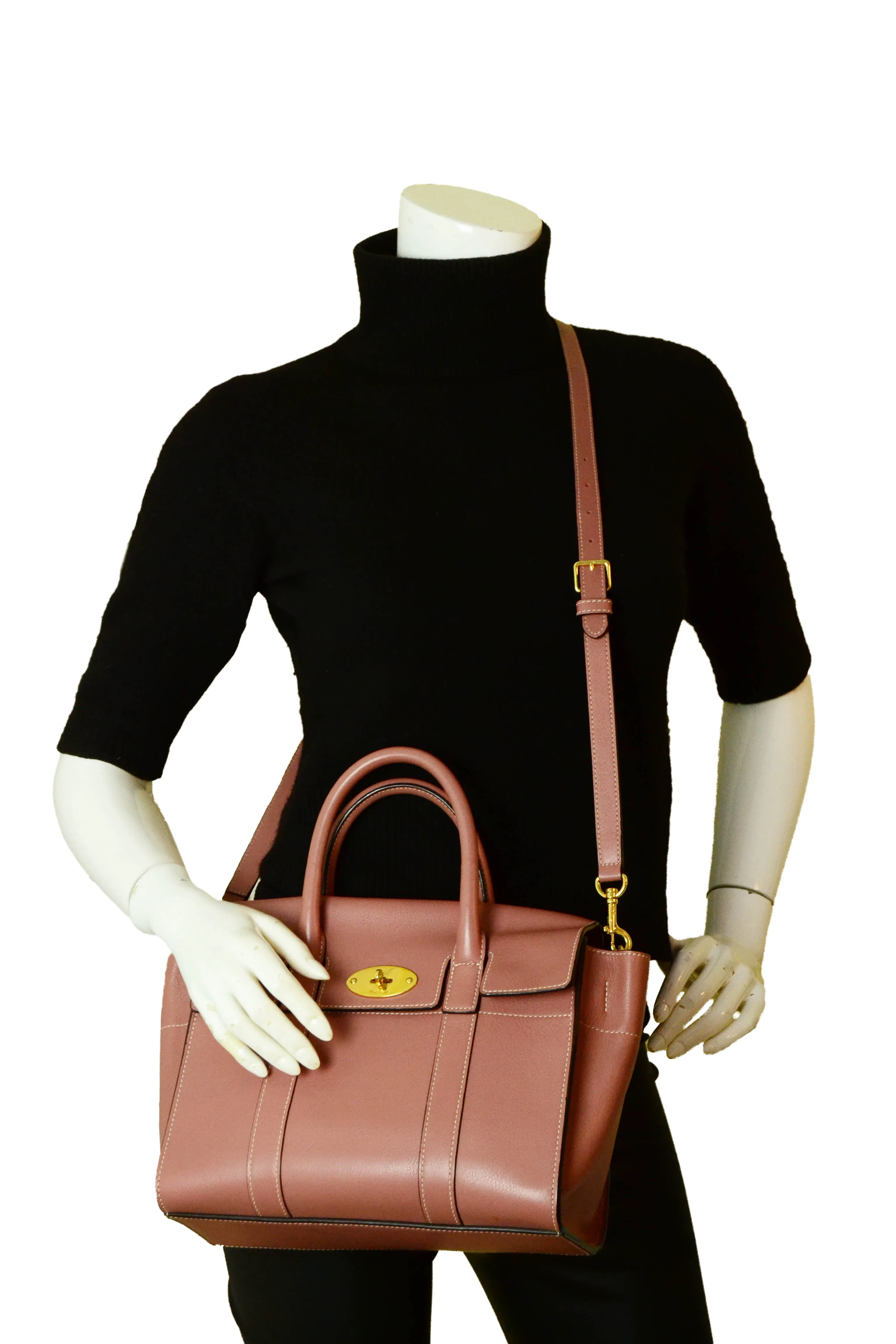 Mulberry Blush Pink Leather  Small Bayswater Crossbody Bag