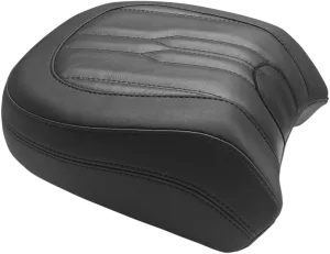 Mustang 79042 Standard Touring Passenger Seat with Backrest - Dagger Stitch - Black