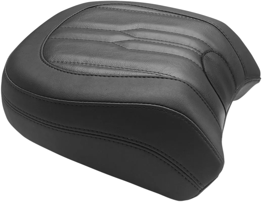 Mustang 79495 Standard Touring Passenger Seat with Backrest - Cube Stitch - Black