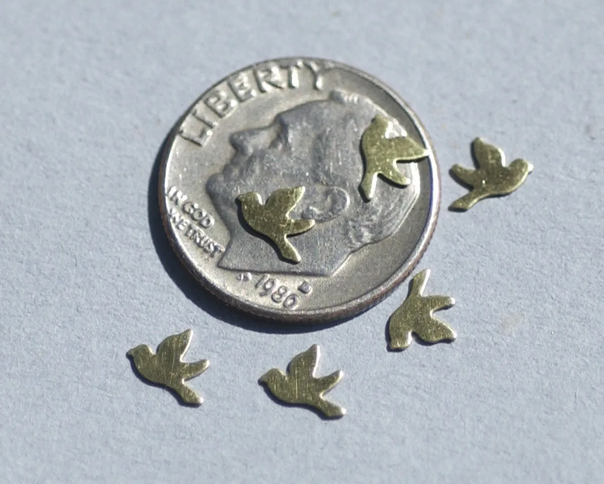 My MOST Super Tiny Bird Blank Cutout for 24g DIY Jewelry Soldering Tiny Blanks for Jewelry Making Mini shape, Supplies by SupplyDiva