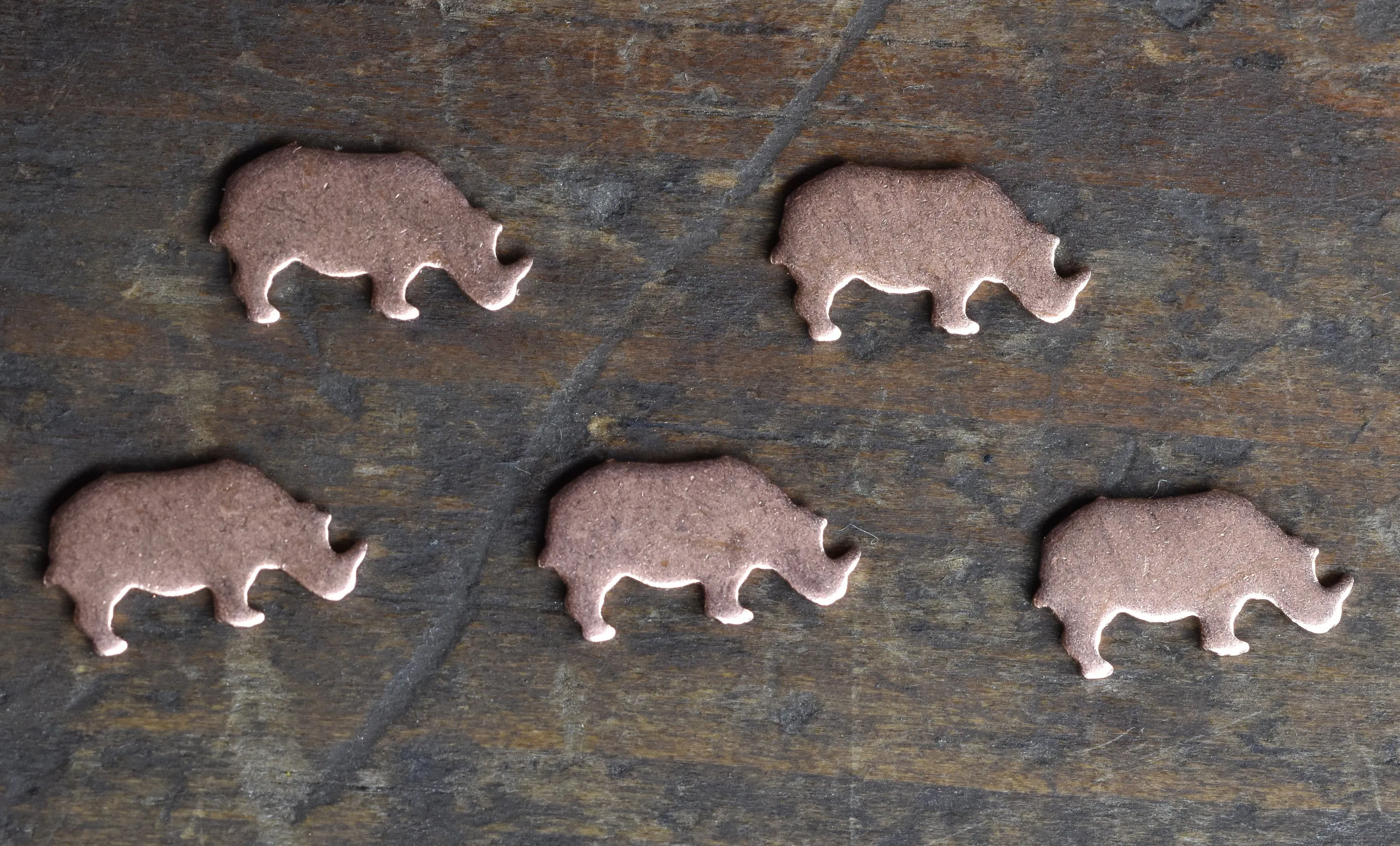My MOST Super Tiny Realistic Rhino Rhinoceros Blank Metal Cutout for 24g DIY Tiny Blanks for Jewelry Making Mini shapes