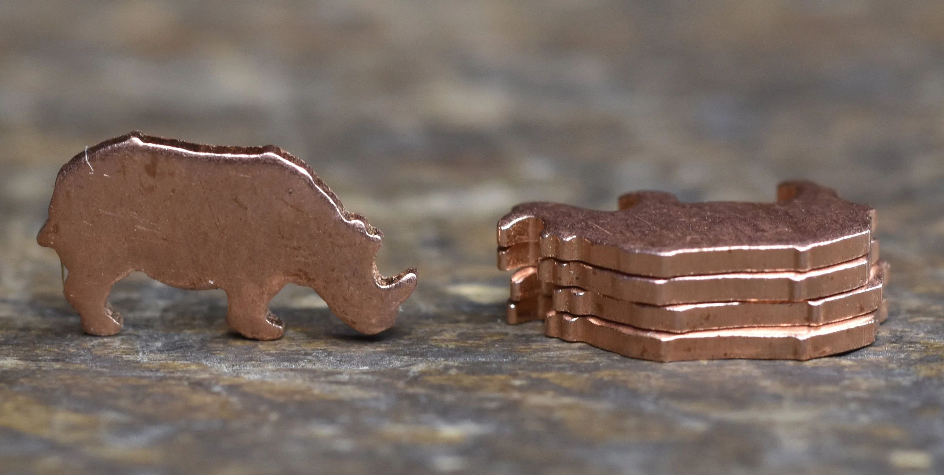 My MOST Super Tiny Realistic Rhino Rhinoceros Blank Metal Cutout for 24g DIY Tiny Blanks for Jewelry Making Mini shapes