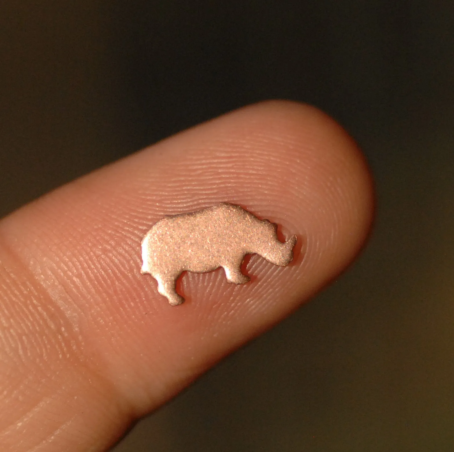 My MOST Super Tiny Realistic Rhino Rhinoceros Blank Metal Cutout for 24g DIY Tiny Blanks for Jewelry Making Mini shapes