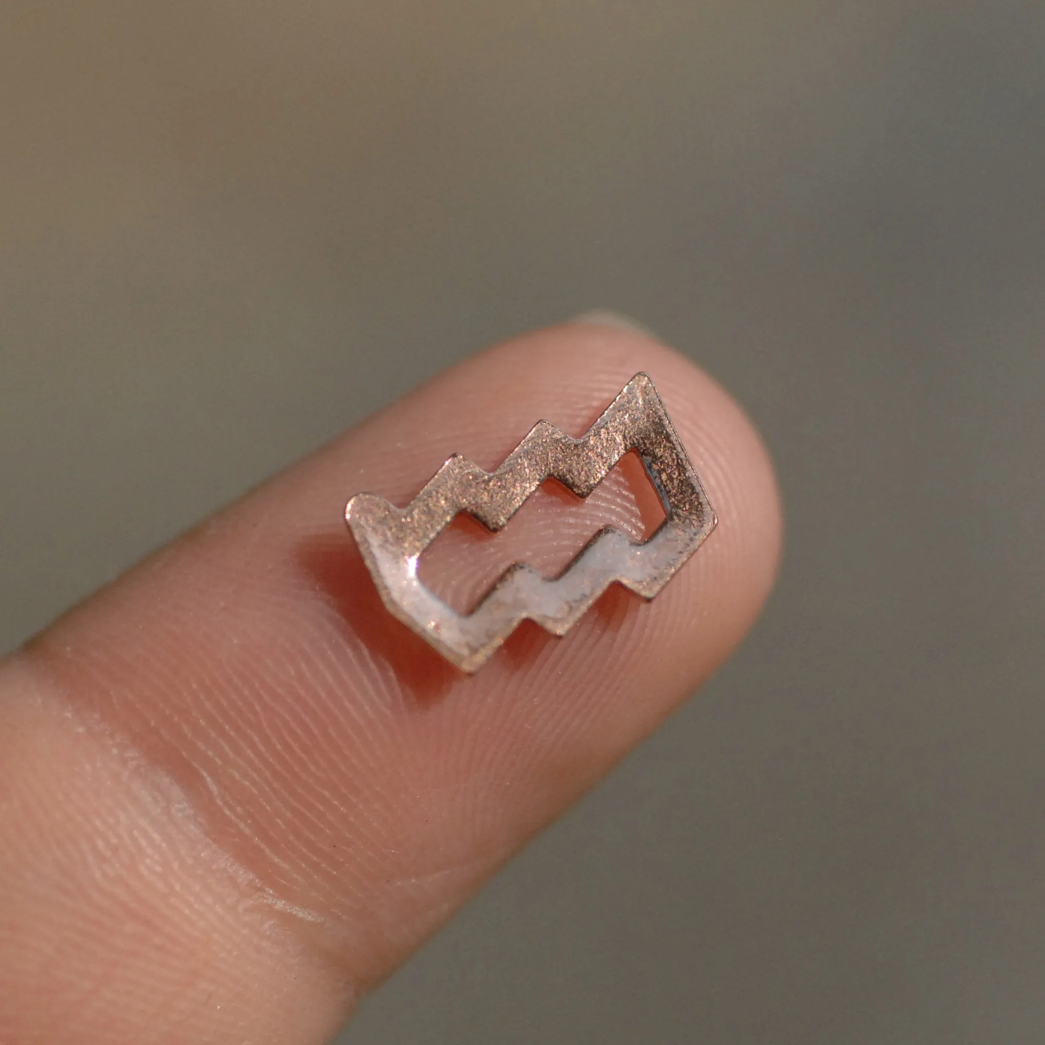 My MOST tiny Aquarius zodiac sign shapes 24g Mini miniature metal blanks for making jewelry copper, brass, bronze, sterling silver 925