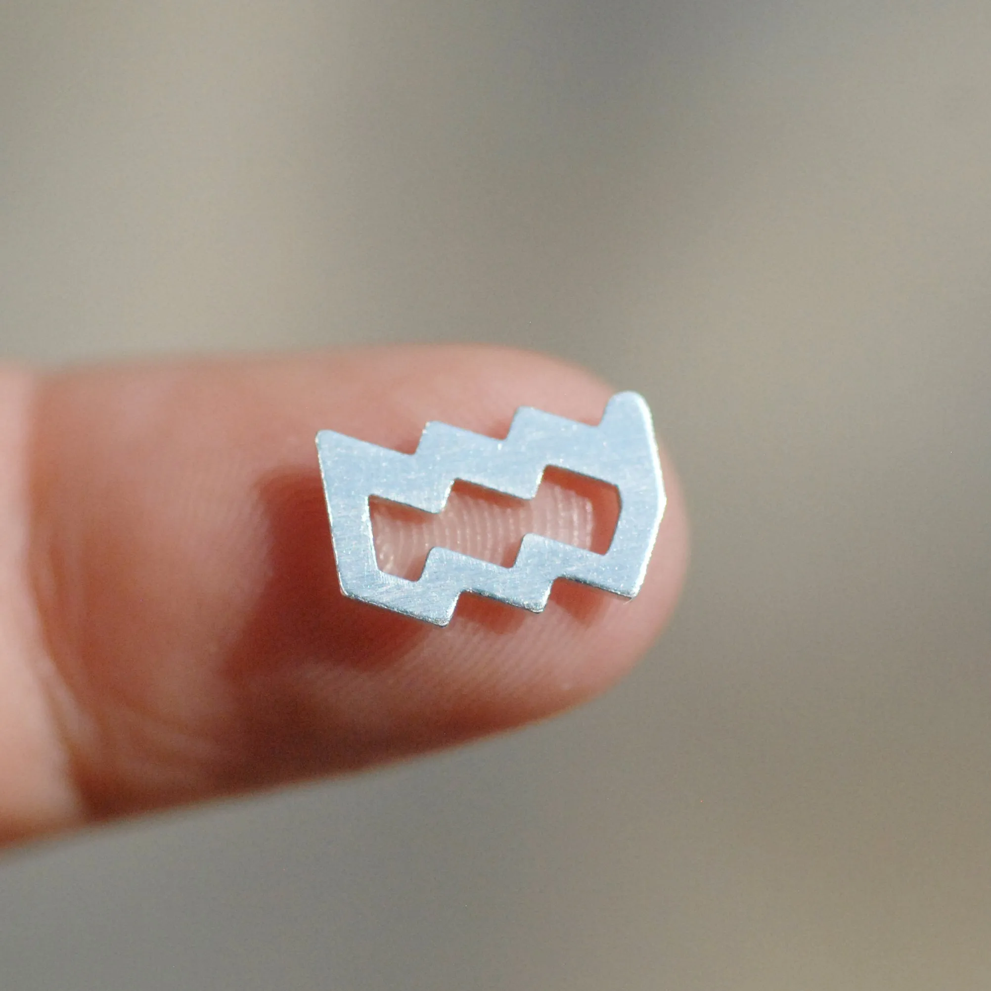 My MOST tiny Aquarius zodiac sign shapes 24g Mini miniature metal blanks for making jewelry copper, brass, bronze, sterling silver 925