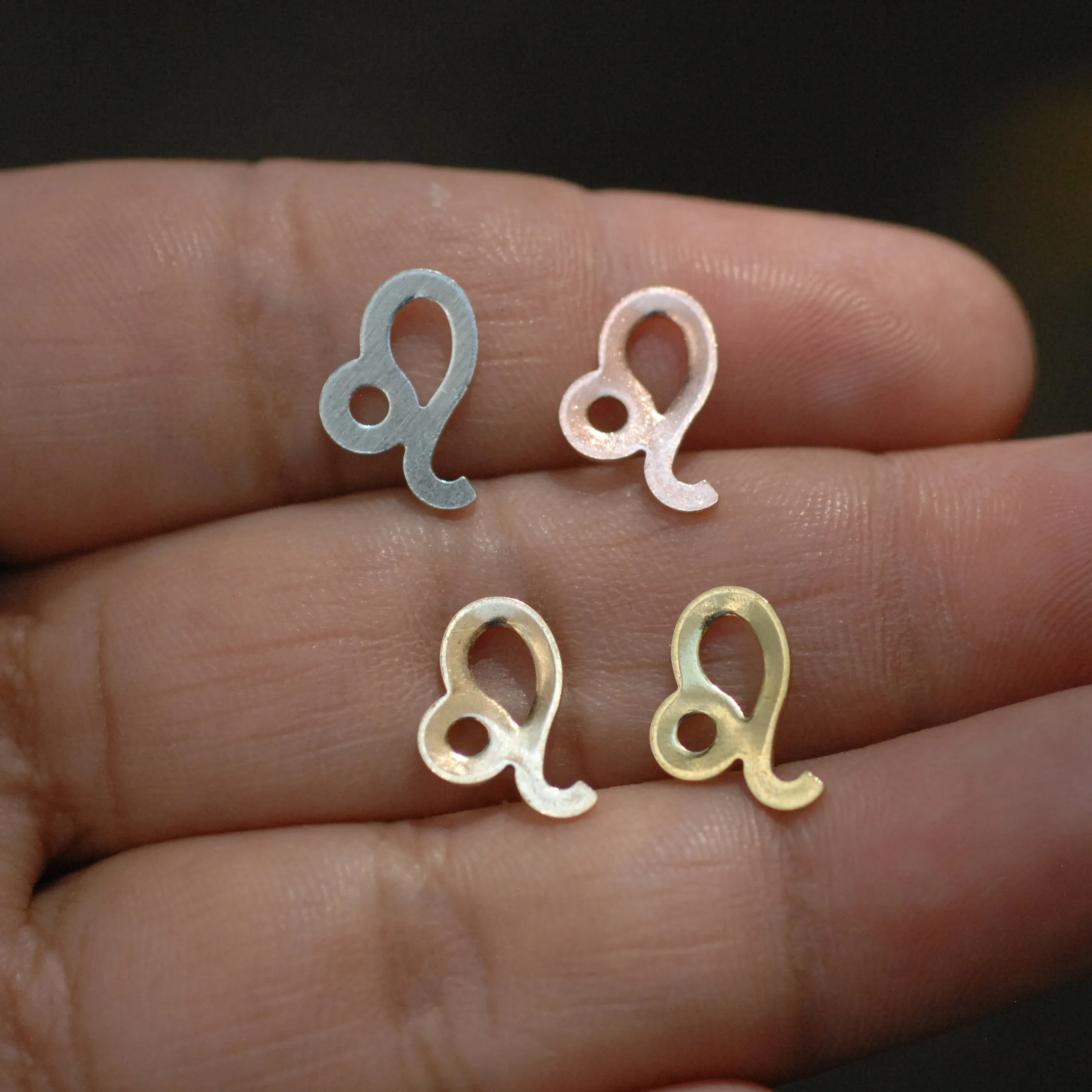 My MOST tiny Leo zodiac sign shapes 24g Mini miniature metal blanks for making jewelry copper, brass, bronze, sterling silver 925
