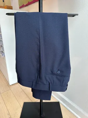 Navy Seersucker Premium Suit Pants