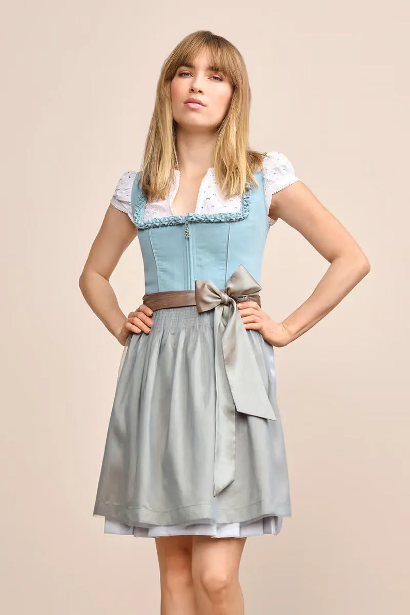 (new) Kruger Mini Dirndl 2pcs. 50cm "Emmeline" blue (32,34,36)