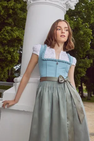 (new) Kruger Mini Dirndl 2pcs. 50cm "Emmeline" blue (32,34,36)