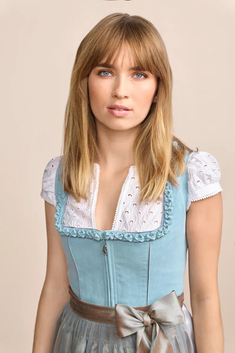 (new) Kruger Mini Dirndl 2pcs. 50cm "Emmeline" blue (32,34,36)