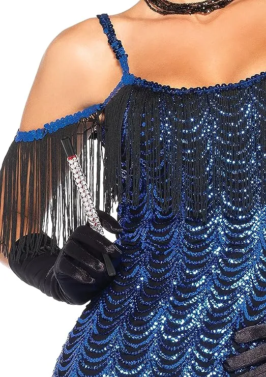 NEW Leg Avenue Women's Gatsby Flapper Costume Sz S, Includes gloves, headband & Dress - Retails $89 