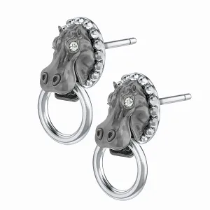 Nile Hippo Diamond Earring Studs