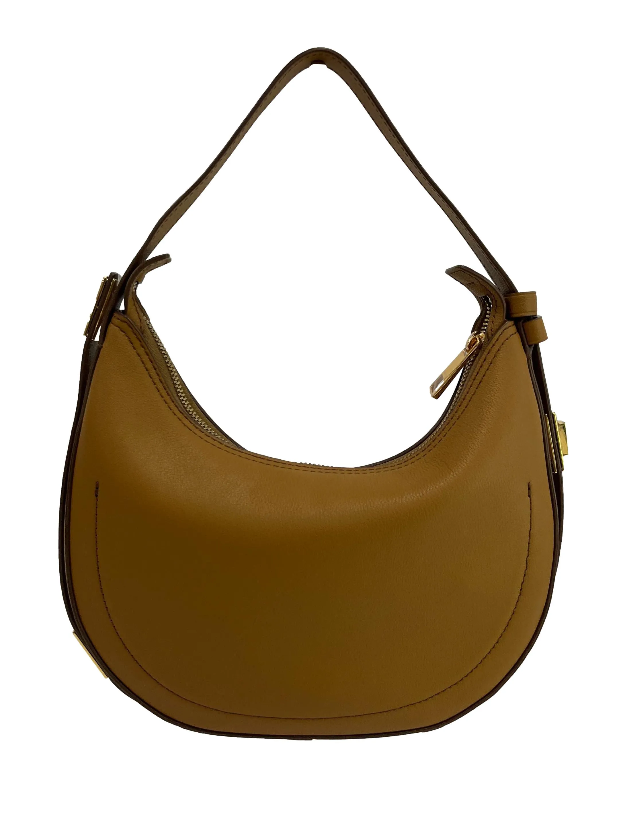 Nina Crescent Bag In Caramel