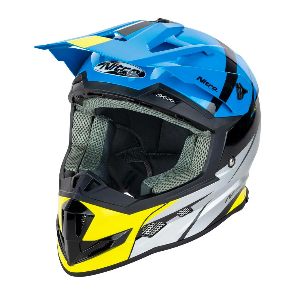 Nitro - MX700 Recoil Blue/Grey Helmet