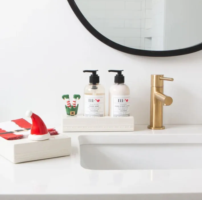 Nora Fleming Santa Stops Here (Santa Hat) Mini