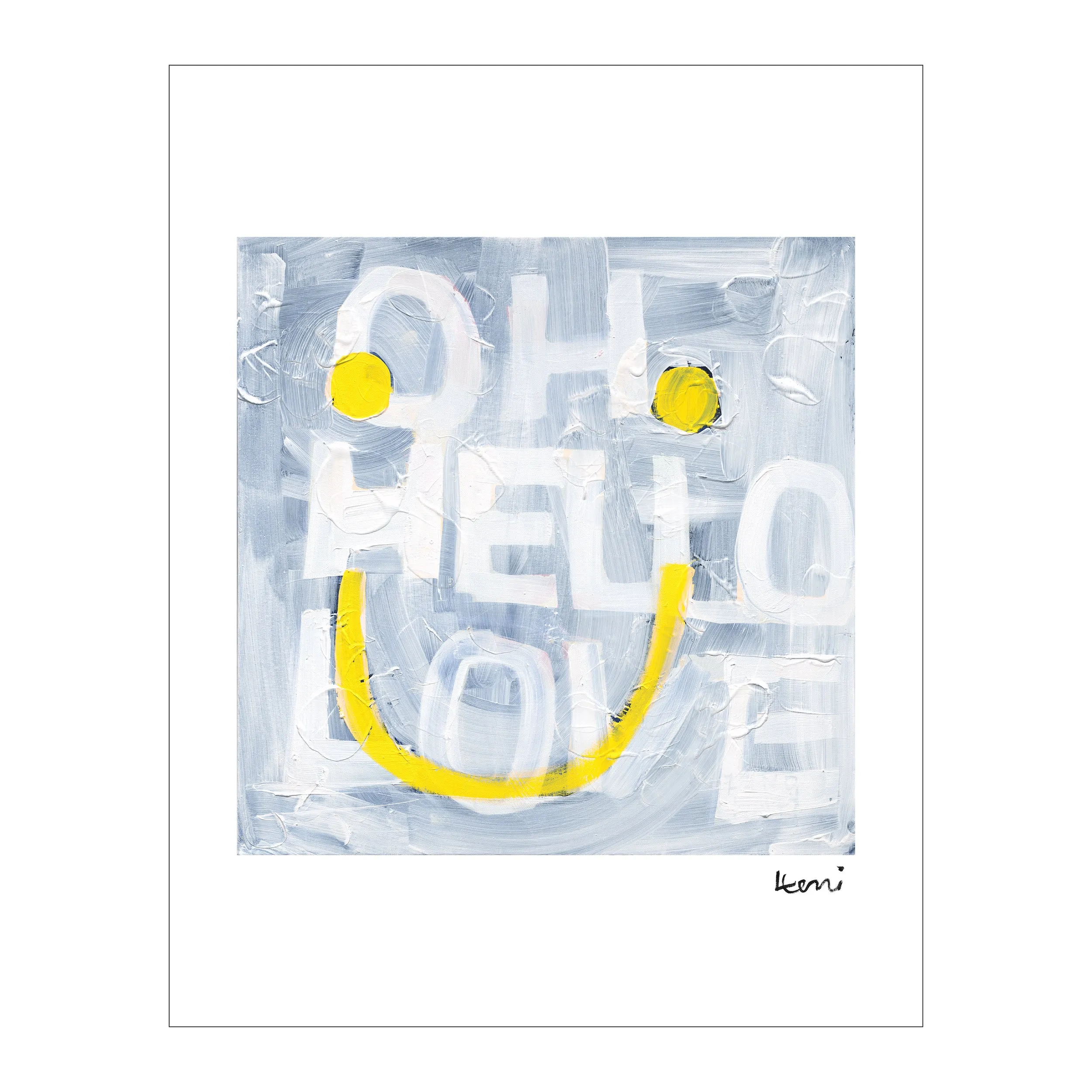 Oh Hello Smiley Mini Art Print