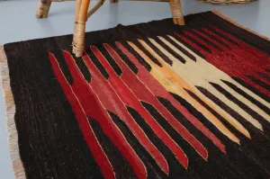 Old Mini Milas Kilim 3.3ftx3.3ft