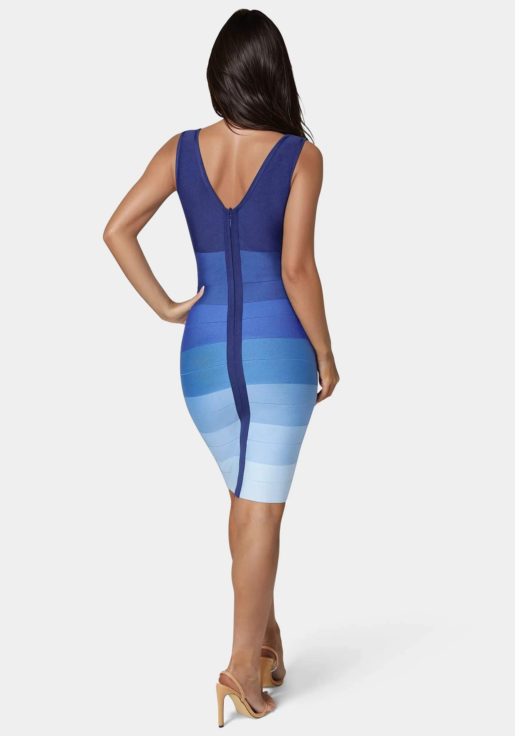 Ombre Bandage Midi Dress