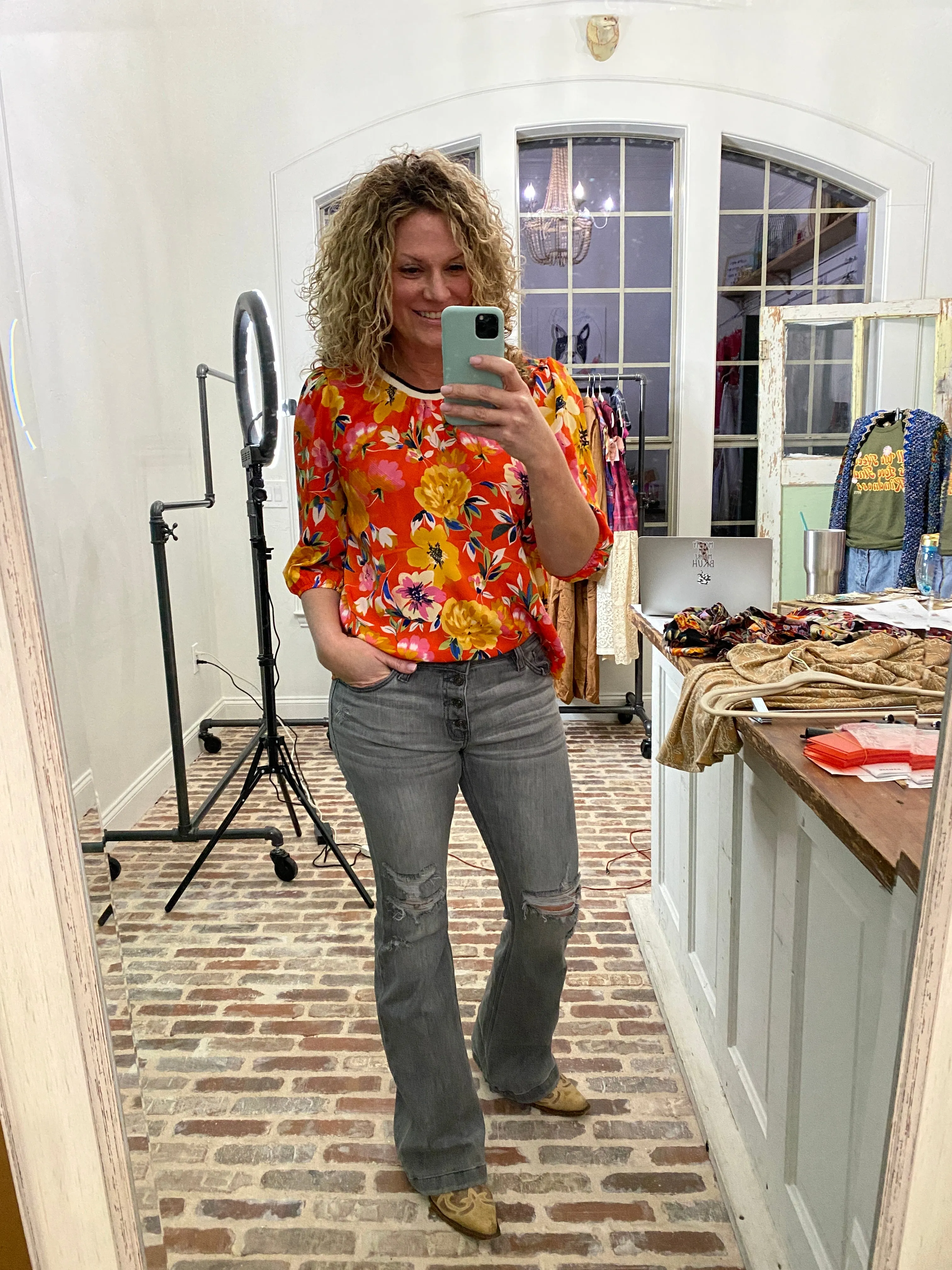 Orange You Glad Floral Top