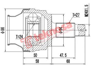Outer Cv Joint Bmw E36 1990-2000 318I 316I 320I 318D Bm7003