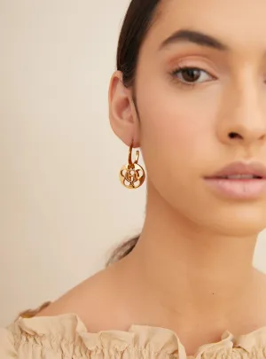 Outhouse   I   Oh Petite Broadway Drop Earrings Brass, Gold Accessories OHAW21EA011