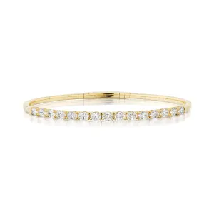Oval Cut Diamond Flex Bangle