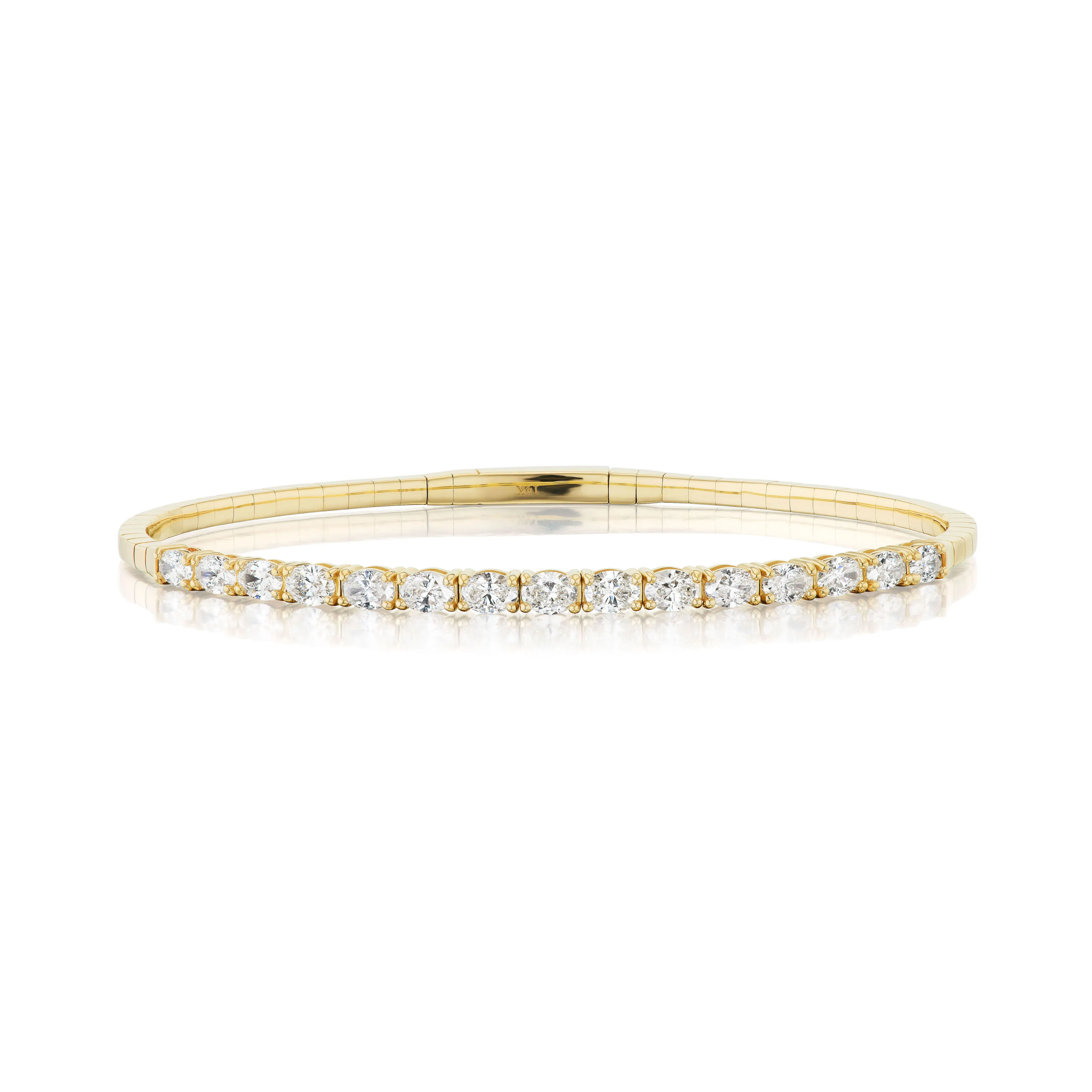 Oval Cut Diamond Flex Bangle