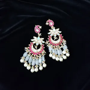 Pachi Kundan Chandbalis With Hard Gold Plating
