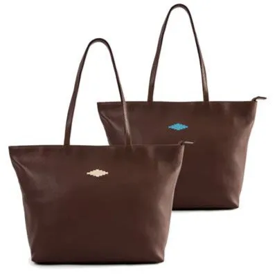 Pampeano - Trapecio Tote Bag - Brown Leather