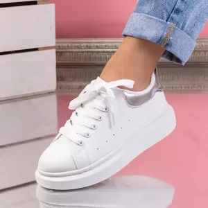 Pantofi sport Dayana - White/Silver