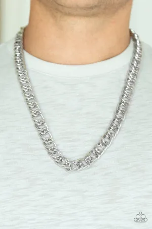 Paparazzi - Omega - Silver Men's Necklace