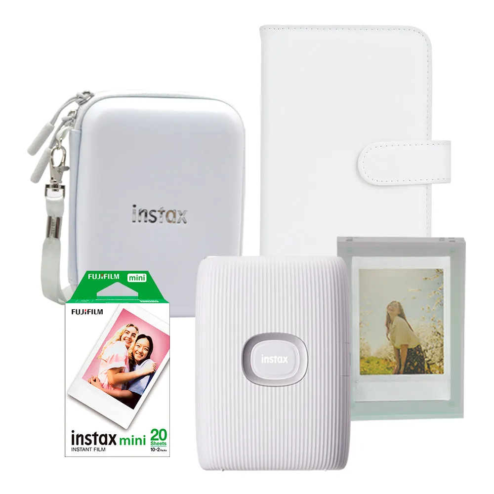 Paquete Instax Mini Link 2 Blanca   20 Fotografías   Accesorios